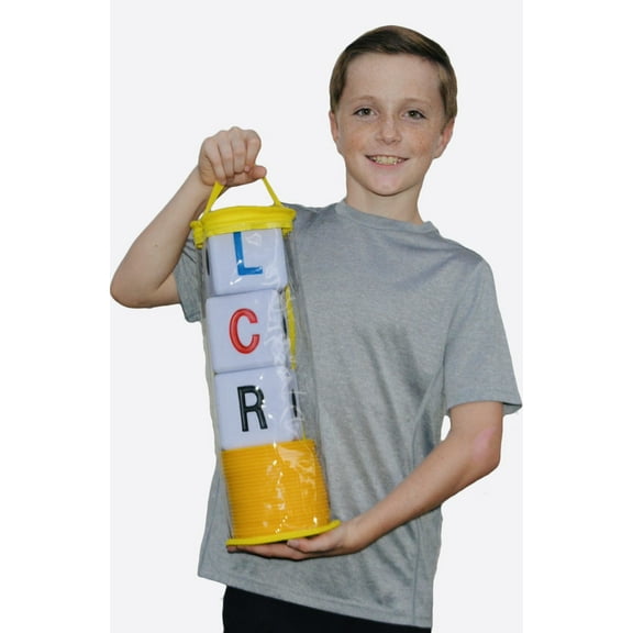 BIG LCR Left Center Right Dice Game - Zip Bag (YELLOW)