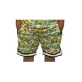 thumbnail image 1 of BIG MEN'S OPEN HOLE MARIJUANA EMOJI PRINTED MESH SHORT W/YARN DYE RIB, 1 of 3
