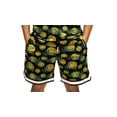 thumbnail image 1 of BIG MEN'S OPEN HOLE MARIJUANA EMOJI PRINTED MESH SHORT W/YARN DYE RIB, 1 of 3