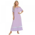 thumbnail image 1 of BIG PROMOTION!! Women' s Victorian Nightgown Ruffled Lace Sleepwear Full Length Loungewear Short Sleeve Nightdress Vintage Loose Pajama, 1 of 7