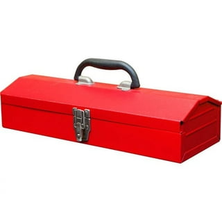 Classic TOOLBOX Storage Bright Red Metal Toolbox Tool Box Cantilever 7 Tray  21