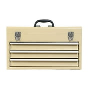 BIG RED 20" Portable 3 Drawer Steel Tool Box Organizr Storage for Garage,Home, Yellow