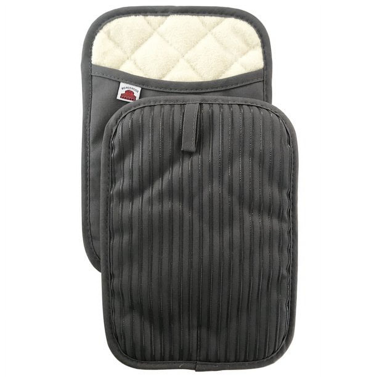 Pot Holder Set with Silicone Grip, Quilted and Heat Resistant (Set of 2