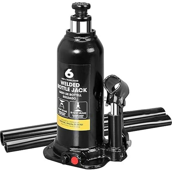 BIG RED Hydraulic Welded Bottle Jack, 6 Ton (12,000 lb) Capacity,black,DMT90603B