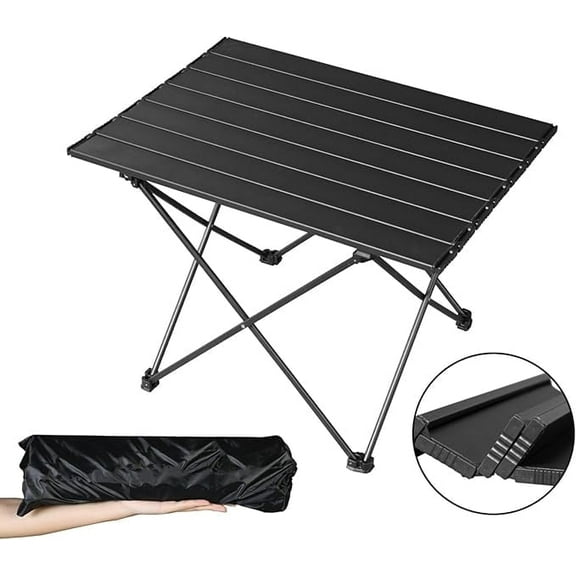 BIG RED Lightweight Portable Folding Camping Side Table: Ideal for Camping, Hiking, Picnic, Outdoors BBQ and Cooking - Includes Carrying Bag, Large