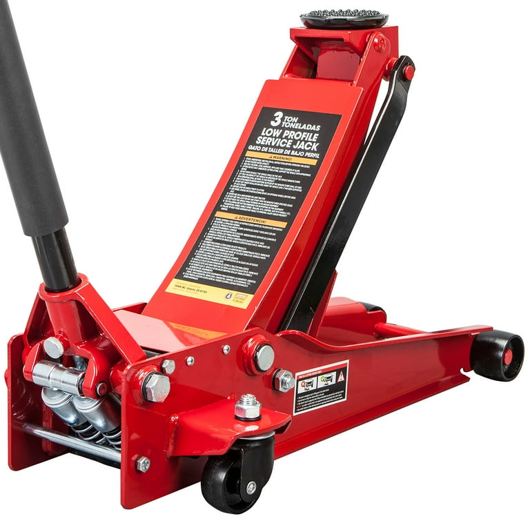 BIG RED Low Profile Service Floor Jack 3 Ton Steel Hydraulic Heavy Duty Car Jack with Dual Pump Quick Lift W8306X