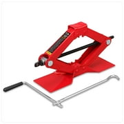 BIG RED Wide Base Cross Car Scissor Jack Steel Portable Quick Lift 1.5 Ton 3,000 lb Capacity, Red, W15JD