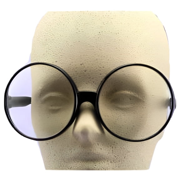 BIG ROUND EYE GLASSES-BLACK