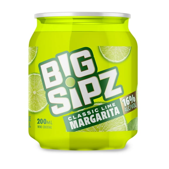 Big Sipz Lime Margarita 200 ml Plastic Cup