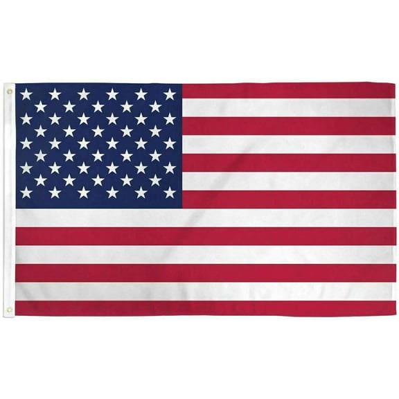 BIG US Flag 5x8 ft Polyester with Metal Grommets USA American America Stars 100D
