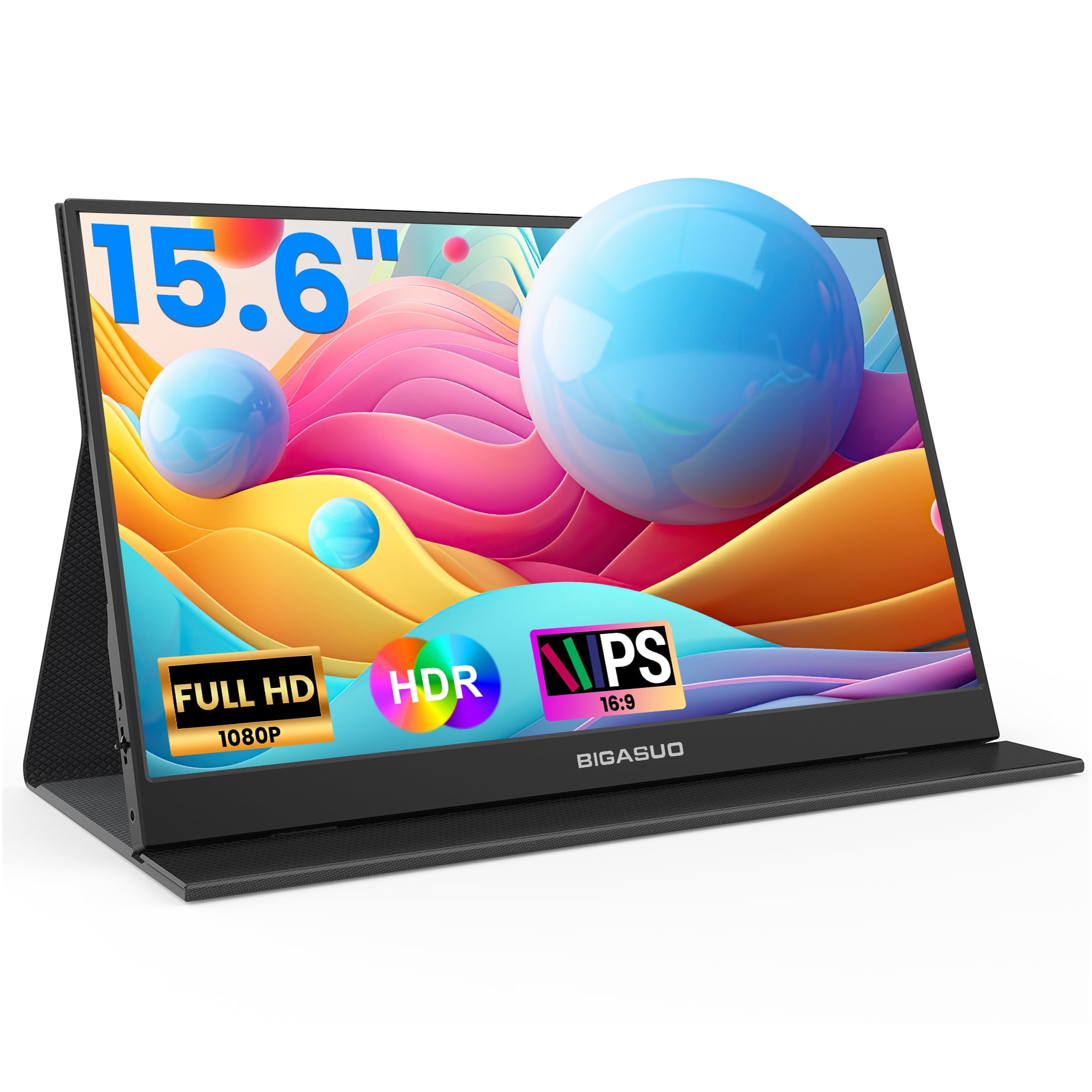 【極美品】 モバイルモニター 15.6インチ BIGASOU B-157 IPS BIGASUO 15.6'' 1080P FHD Travel Mini Screen, Ultra-Slim HDMI HDR
