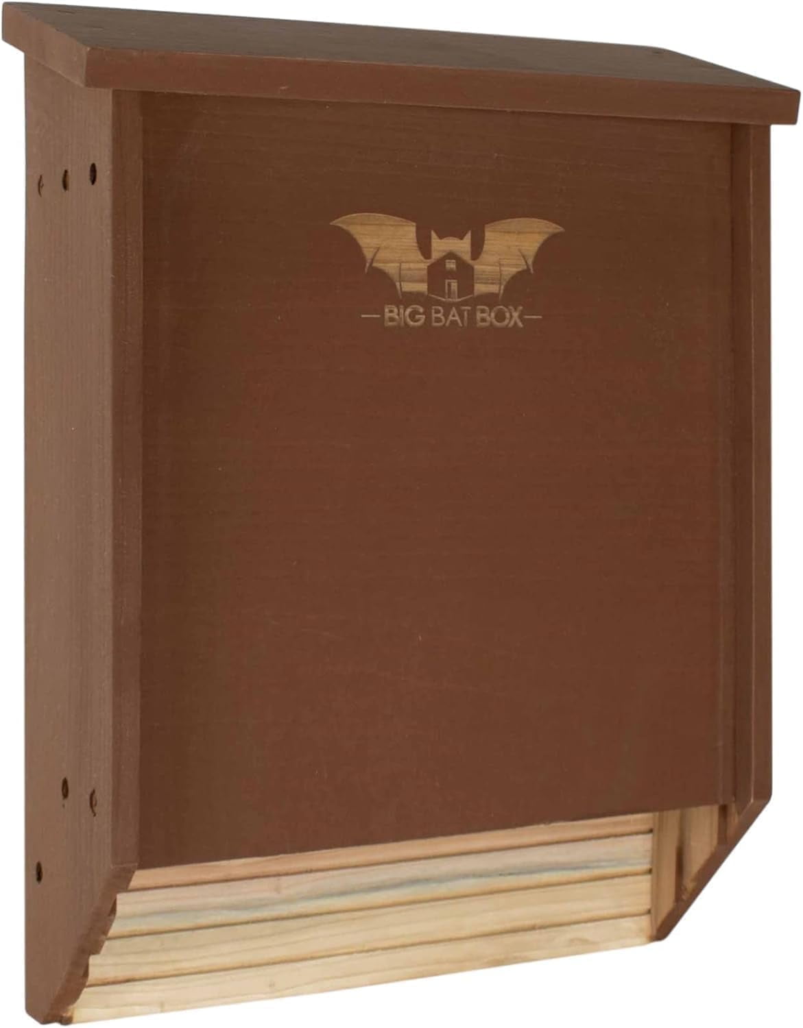 Large Brown Cedar 2-Chamber Outdoor Bat House