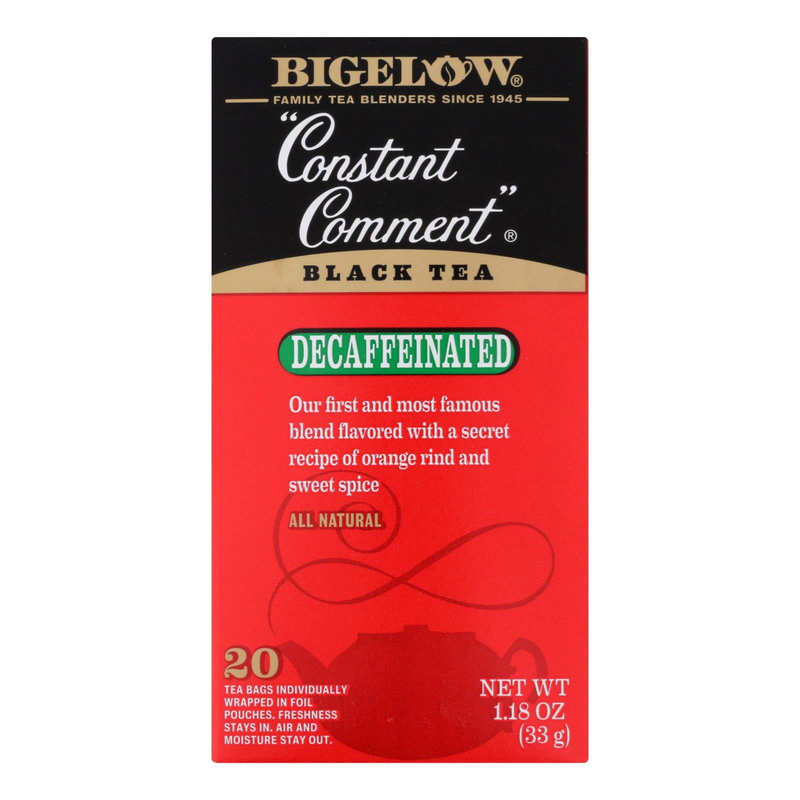 BIGELOW - Constant Comment Decaf Black Tea - 1.18 Oz, Case of 6 ...