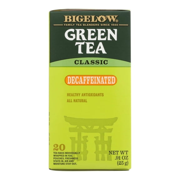 BIGELOW - Delicate Decaf Green Tea with Antioxidants - 91 oz, Case of 20