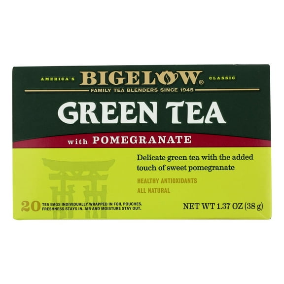 BIGELOW - Delicious Pomegranate Green Tea - 1.37 Oz, Case of 20