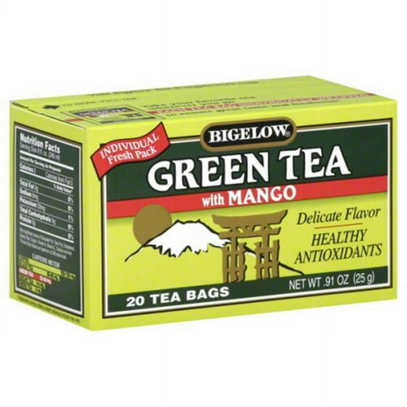 BIGELOW TEA GRN MANGO-20 BG -Pack of 6