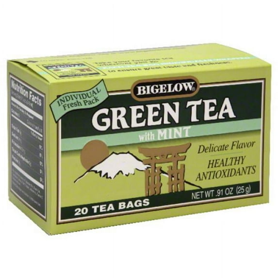 BIGELOW TEA GRN MINT-20 BG -Pack of 6