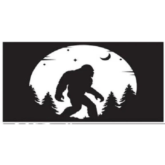 BIGFOOT SASQUATCH FULL MOON NIGHT TACTICAL BLACK Vinyl Decal Bumper Sticker