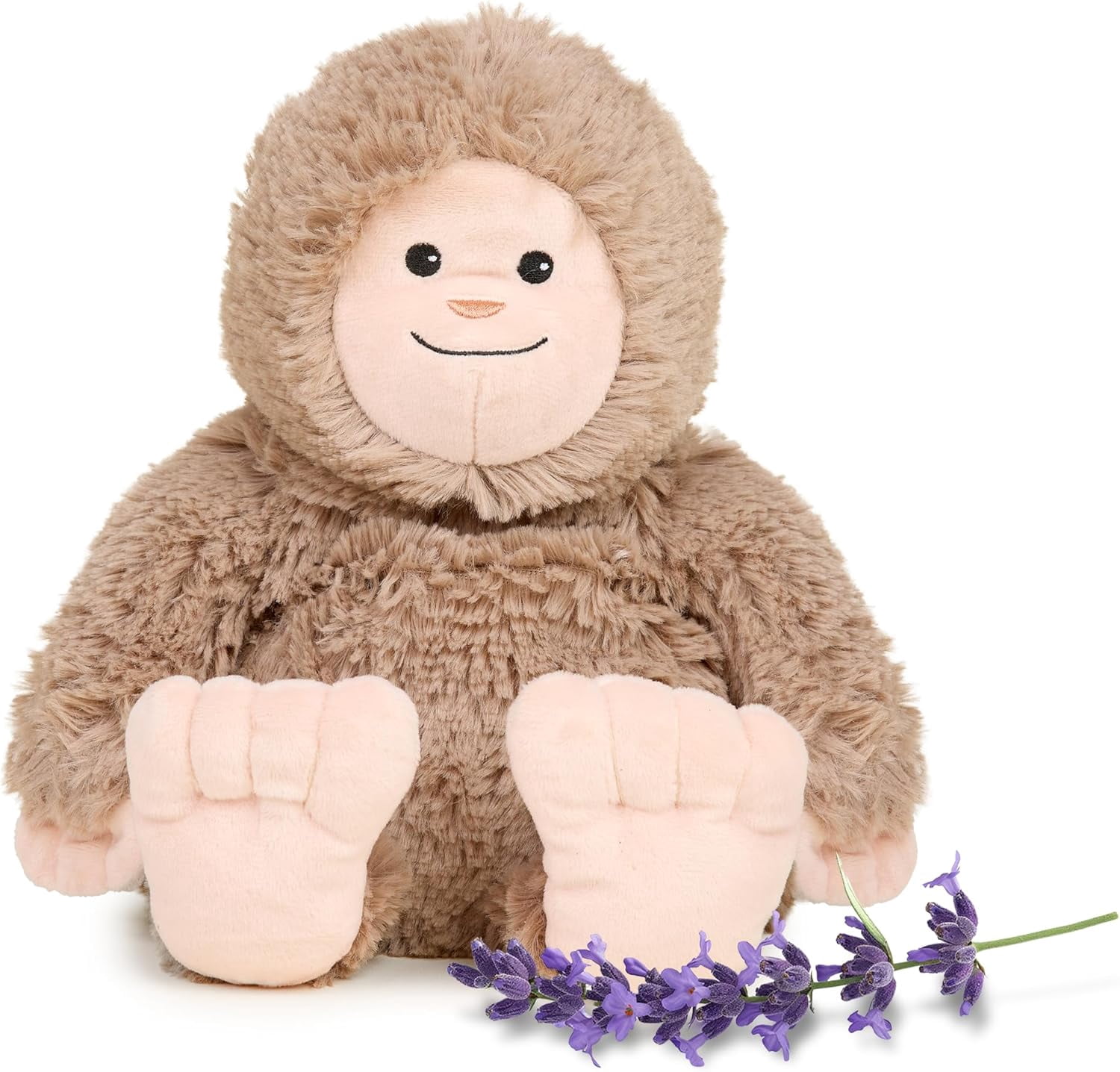 warmies 13” Bigfoot Stuffed Animal, Microwavable Heated Plushies and Weighted Soft Plush Toys
