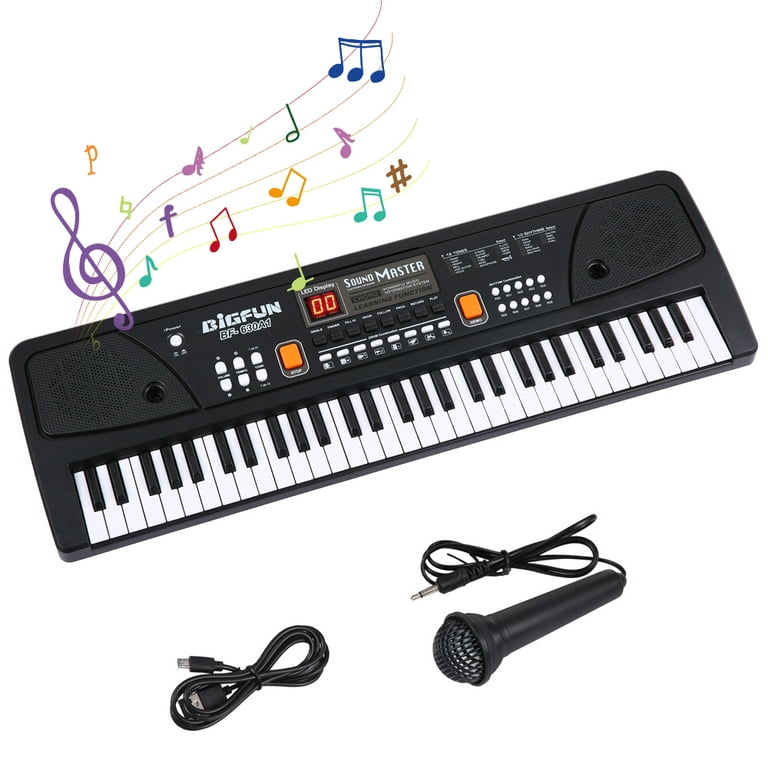 BIGFUN 61 Keys Keyboard Piano, Children's Piano Keyboard, Portable  Electronic Digital Piano with Built-in Singel Speaker Microphone, Education  Musical