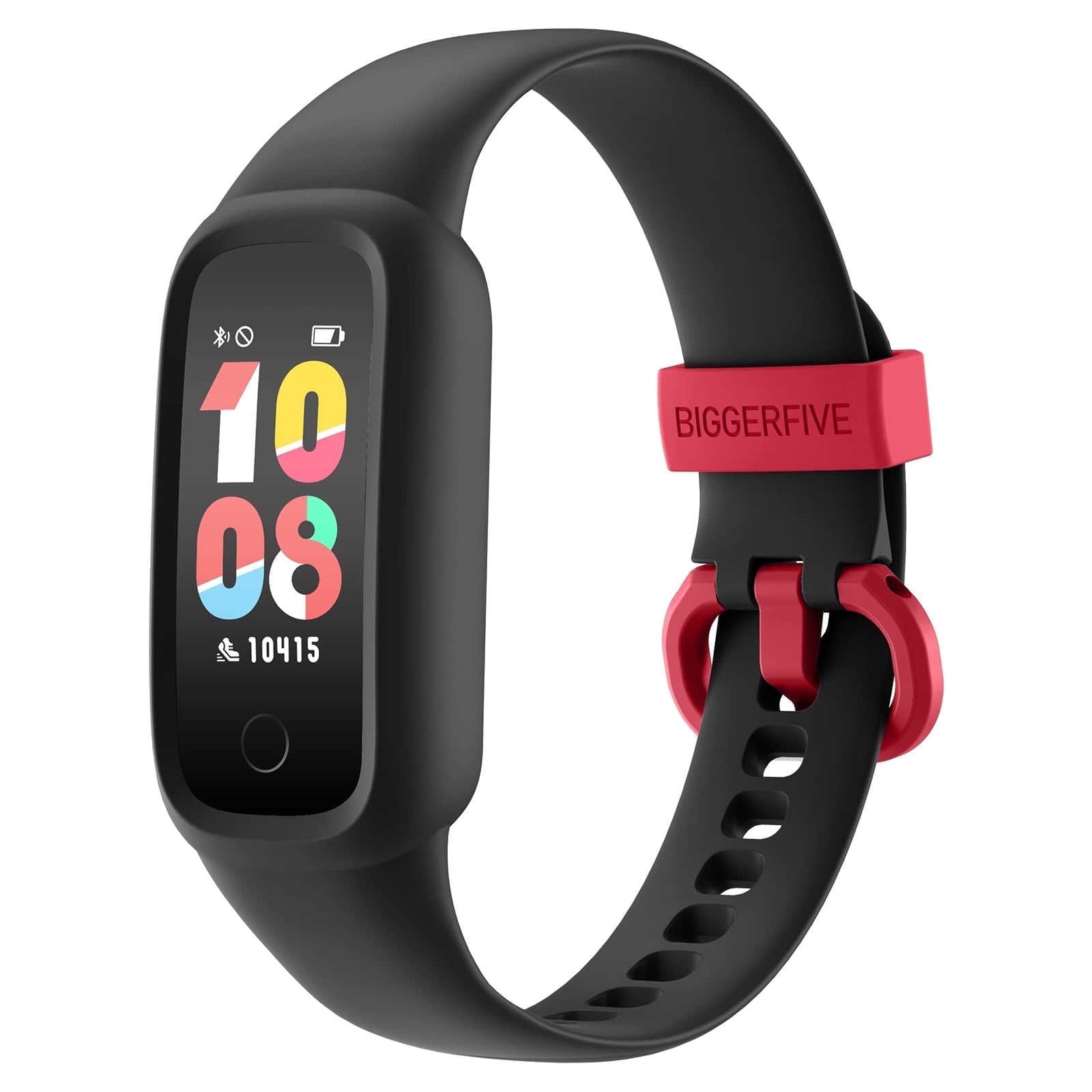 BIGGERFIVE Kids Fitness Tracker, Pedometer, 0.96'' Activity Tracker Watch for Boys Girls, IP68 Waterproof, Black