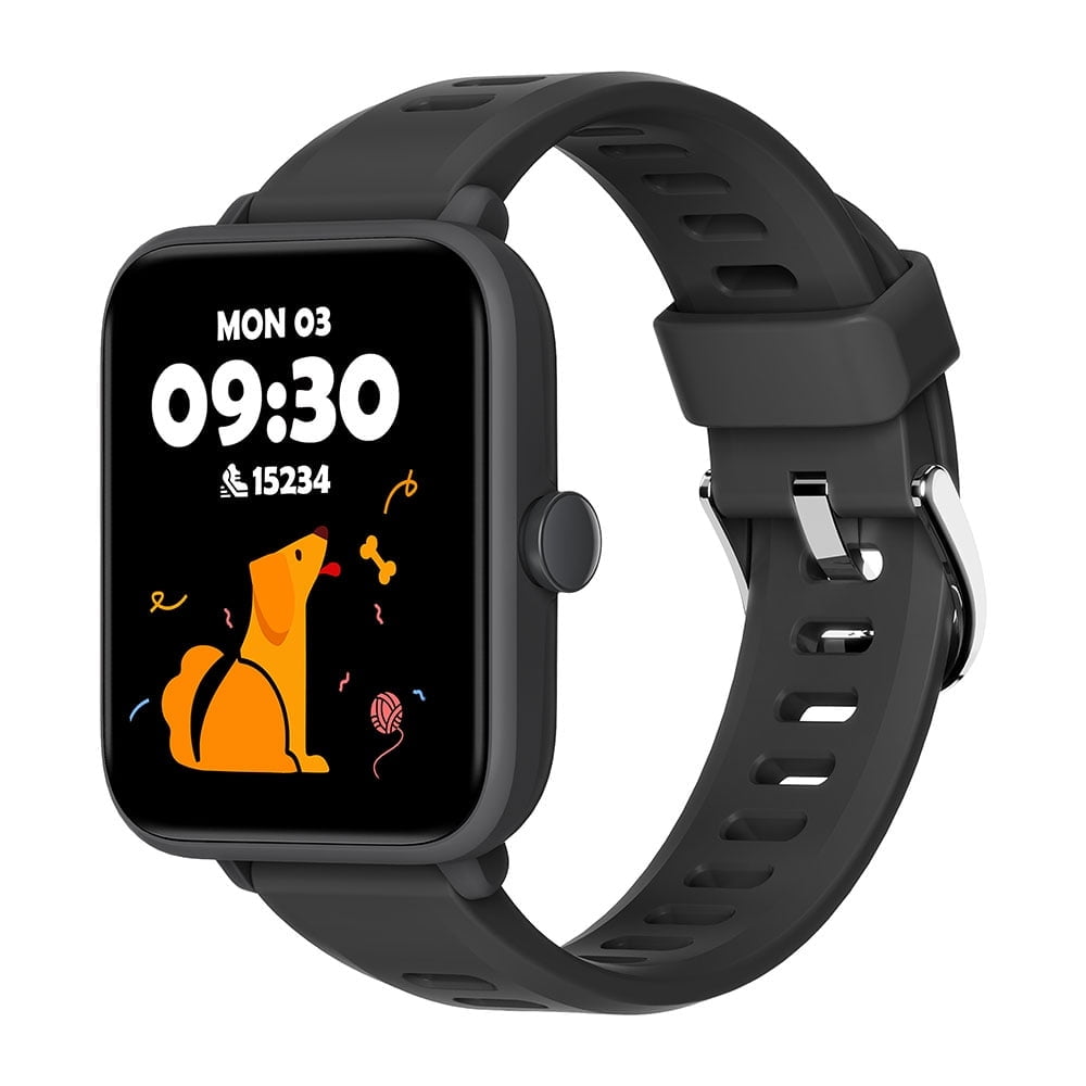 BIGGERFIVE Kids Smart Watch, 1.5''HD Touchscreen Fitness Tracker for Girls Boys, 5ATM Waterproof, Black