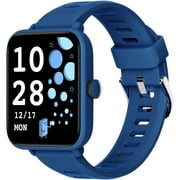BIGGERFIVE Kids Smart Watch, 1.5''HD Touchscreen Fitness Tracker for Girls Boys, 5ATM Waterproof, Blue