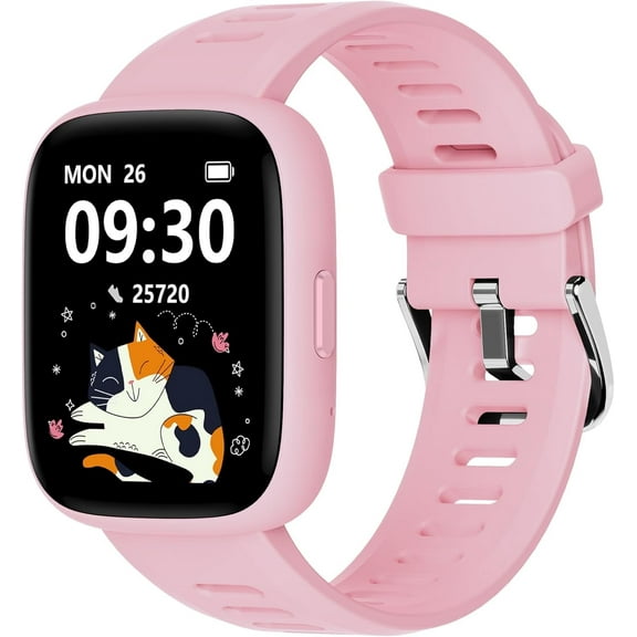 BIGGERFIVE Smart Watch for Kids, 1.8" Fitness Tracker Watch Pedometer, IP68 Waterproof, Sleep Monitor, Calorie Step Counter, 5 Puzzle Games with/Without APP for Girls Teens 5-16