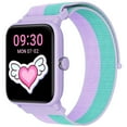 thumbnail image 1 of BIGGERFIVE Smart Watch for Kids, Fitness Tracker Pedometer for Girls Boys Ages 5-14, Heart Rate, 5ATM Waterproof, Sleep Monitor, Alarm Clock, Calorie Step Counter, Puzzle Games, Nylon Band, Lilac, 1 of 6