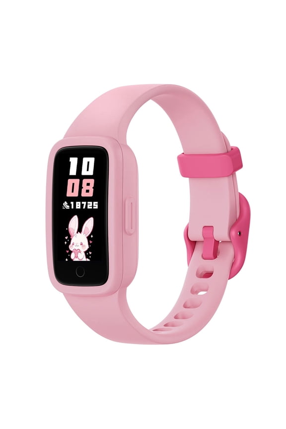 Vigor 3 Kids Fitness Tracker Watch, AMOLED Screen, No App No Phone Needed, 3ATM Waterproof, Heart Rate and Sleep Monitor, Pedometer Watch, Sports Step Counter for Girls Ages 5-15, Pink