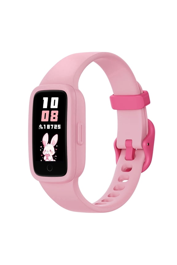 Vigor 3 Kids Fitness Tracker Watch, AMOLED Screen, No App No Phone Needed, 3ATM Waterproof, Heart Rate and Sleep Monitor, Pedometer Watch, Sports Step Counter for Girls Ages 5-15, Pink