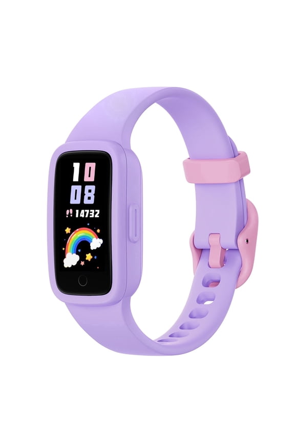 Vigor 3 Kids Fitness Tracker Watch, AMOLED Screen, No App No Phone Needed, 3ATM Waterproof, Heart Rate and Sleep Monitor, Pedometer Watch, Sports Step Counter for Girls Ages 5-15, Lilac