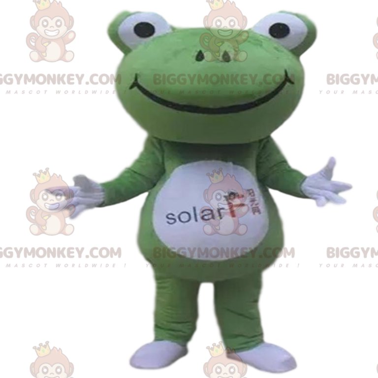 Green Alien BIGGYMONKEY™ Mascot Costume with Antennae and Hat