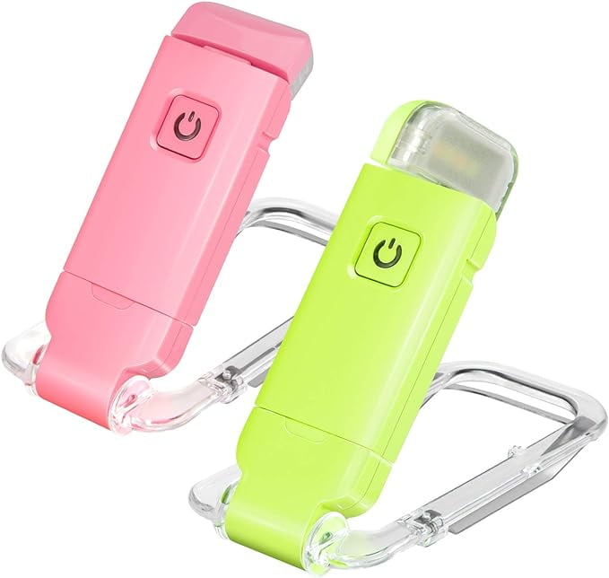 BIGLIGHT Amber Book Reading Light, LED Clip on Book Lights, Reading