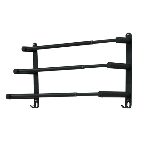 BIGLUFU Adjustable Towel Bar Extendable 43-78CM Stainless Steel Adjustable Towel Rack for Bathroom Kitchen Towel Rack (Black 3 layer)