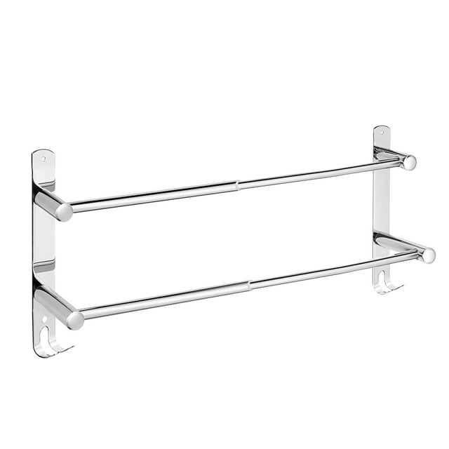 BIGLUFU Adjustable Stainless Steel Towel Bar, 1731 Inch, 2 Layer for