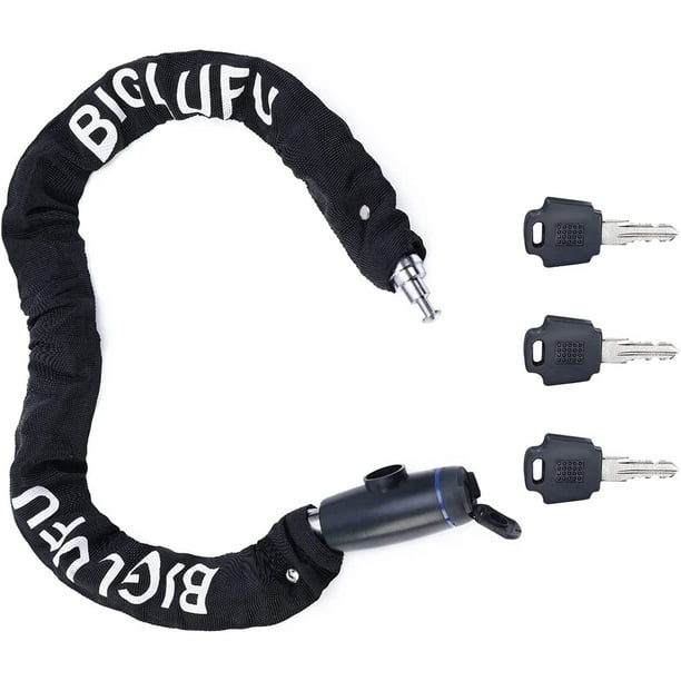 BIGLUFU Bike Chain Lock, 3ft Security Chain, AntiTheft Heavy Duty