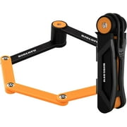 BIGLUFU Bike Lock Bicycle Scooter Motorcycle Folding Locks with 4Keys, Fold Chain Heavy Duty Alloy Steel Foldable Lock with Mounting Bracket 1pc Straps, 86cm/34" Unfolding, 1.92 lbs