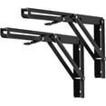 BIGLUFU Folding Shelf Brackets 12", Shelf Bracket, Max Load 330lb Heavy Duty Stainless Steel