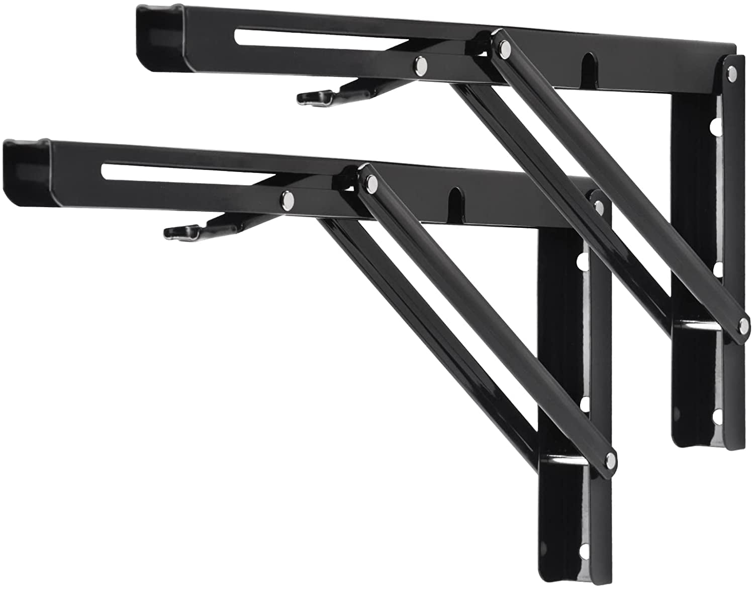 BIGLUFU Folding Shelf Brackets 14",Shelf Bracket, Max Load 330lb Heavy