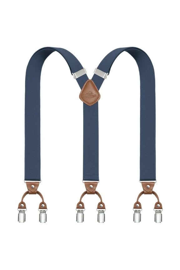 Men's Suspenders, Y-Shaped Heavy Duty Suspenders 6 Metal Clips, Elastic Straps Perfect for Both Casual and Formal, Father's Day Gift