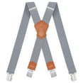 thumbnail image 1 of BIGLUFU Men's Suspenders, with Heavy Duty Clip Wide X-Back for Work Adjustable Suspenders （Grey）, 1 of 8