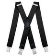 thumbnail image 1 of BIGLUFU Men's Suspenders, with Heavy Duty Clip Wide x-Back for Work Adjustable Suspenders，Valentine's Day and Father's Day Gifts （Black）, 1 of 8