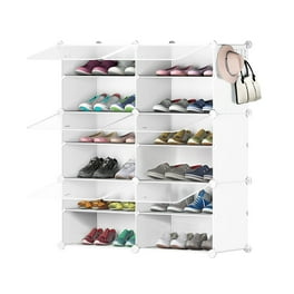 White 24 Pair Shoe Storage Cabinet, 8-Tier Feestanding Cube Shoe Rack  Closet Organizers for Bedroom, Hallway - Bed Bath & Beyond - 36249234