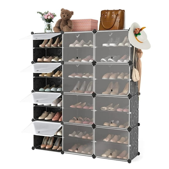 BIGLUFU Portable Shoe Rack Organizer, 8-Tier