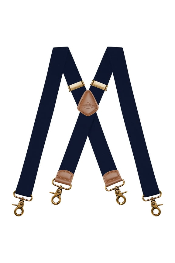 Vintage Suspenders for Men Heavy Duty 4 Snap Hooks for Belt Loops Adjustable X