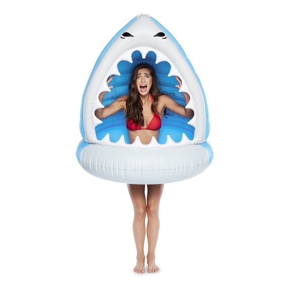BIGMOUTH INC. Vinyl Inflatable Giant XL Shark Pool Float, Patch Kit Included