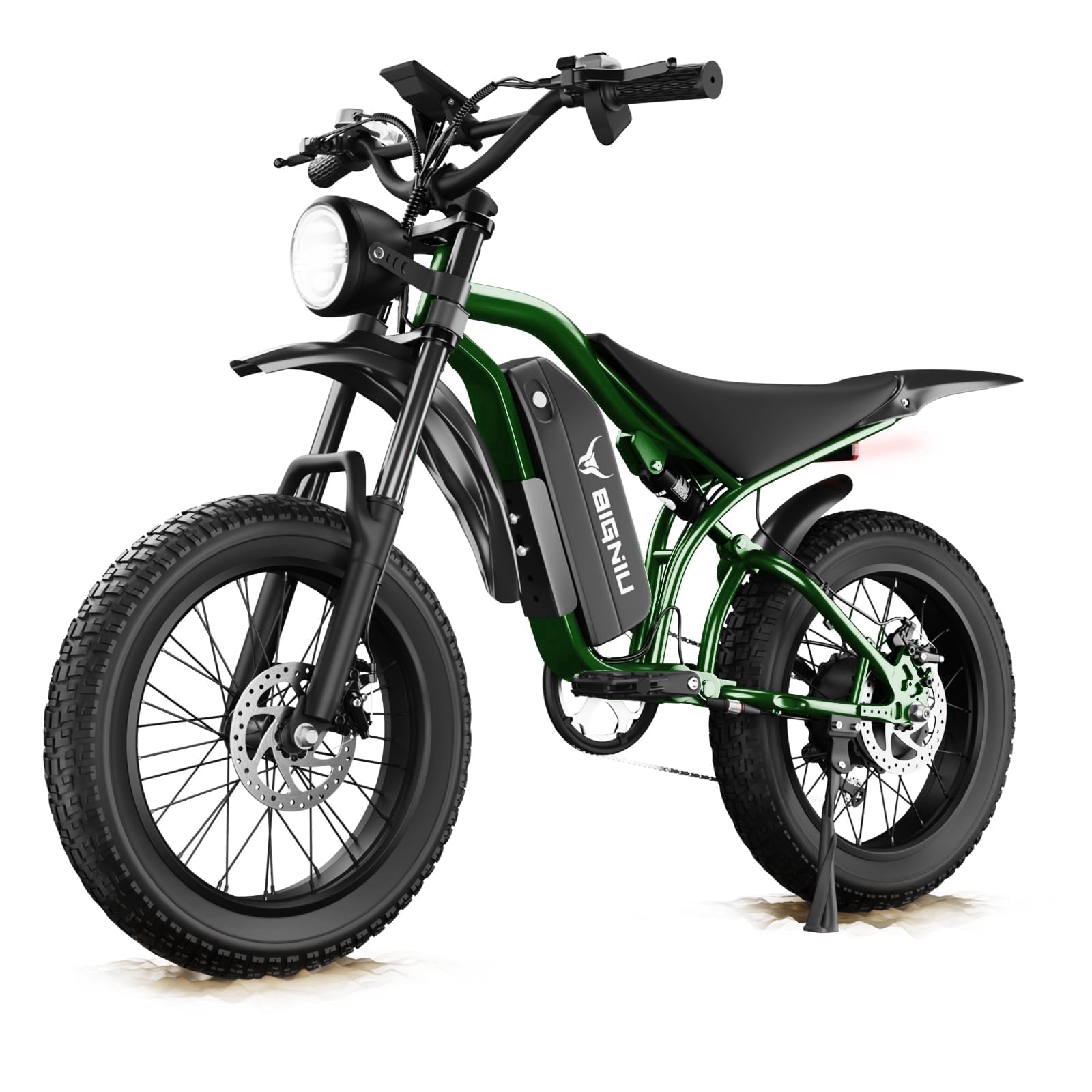 BIGNIU BG-S Electric Bike for Adults – 20" Fat Tire, 740W Motor, 48V 15A Battery, 7-Speed, Dual Disc Brakes for Off-Road and City Riding UL2849
