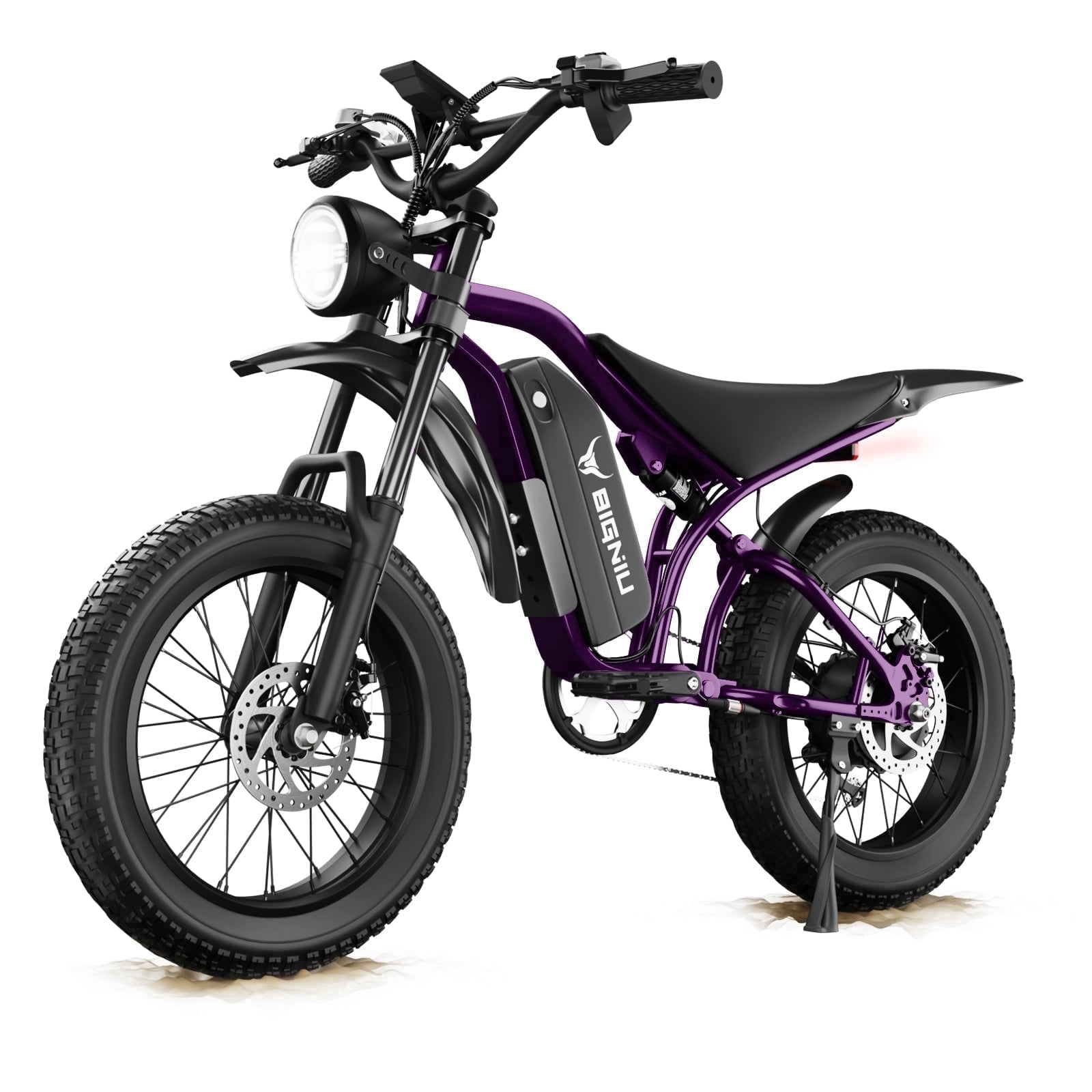 BIGNIU BG-S Electric Bike for Adults – 20" Fat Tire, 740W Motor, 48V 15A Battery, 7-Speed, Dual Disc Brakes for Off-Road and City Riding UL2849