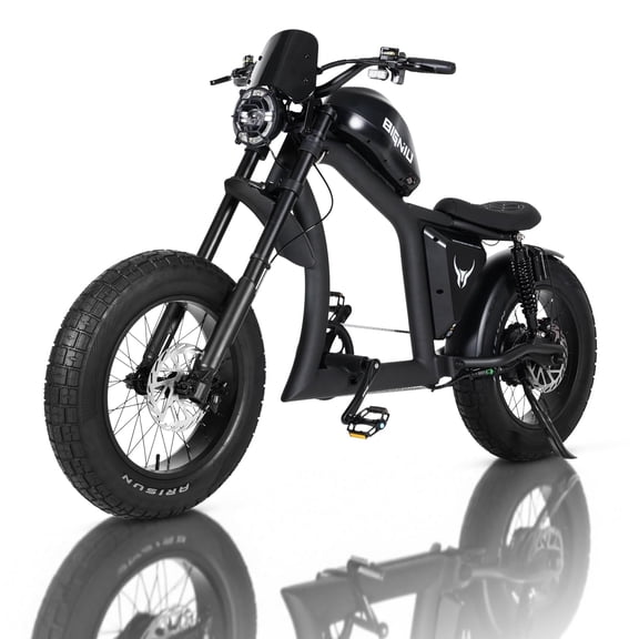 BIGNIU BG-X Class 2 Electric Bike for Adults, 749W Rated Motor, 20 MPH Max Assist Speed, 48V 31.5Ah Battery, Fat Tire E-Bike with Pedal Assist & Throttle, Dual Suspension